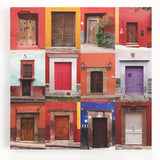 Landscape art painting of Guanajuato, Mexico featuring colorful buildings on stretched canvas.