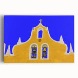 Black and white stretched canvas of Yucatan scenery, ideal for kitchen wall art.