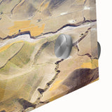 Large abstract wall art depicting a Middle Eastern scenery in muted earth tones on acrylic glass.