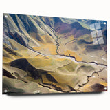 Acrylic print of a Middle Eastern landscape in muted earth tones, suitable for bedroom or dining room decor.