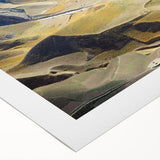 Art deco poster featuring a scenic view of a Middle Eastern landscape on rolled canvas, suitable for dining room wall art.