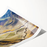 Extra large wall art featuring line art flowers in muted earth tones, printed on rolled canvas.