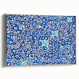 Framed canvas landscape art painting depicting a colorful Middle Eastern scenery.