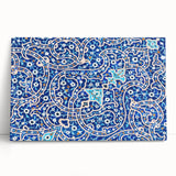 Black and white stretched canvas of a Middle Eastern scenery, ideal for kitchen wall art or bedroom decor.