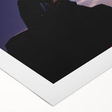 Art deco poster of an Iraqi landscape in earthy tones on rolled canvas, suitable for dining room walls.