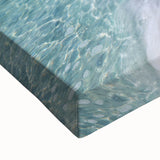 Black and white landscape art painting of the Dead Sea on stretched canvas, suitable for bedroom wall art.