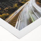 Art deco poster of Tel Aviv skyline in muted pastel shades on rolled canvas, suitable for dining room decor.