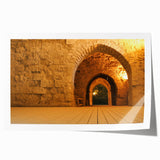 Extra large rolled print of a Middle Eastern scenery with muted earth tones, ideal for art wall dining room.