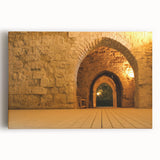 Black and white large art print of Middle Eastern scenery on stretched canvas, ideal for kitchen wall art.