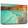 Acrylic print of a Jordanian landscape, featuring muted earth tones, ideal for dining room decor.