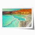 Extra large rolled print of a Middle Eastern Jordan scenery with vibrant earth tones, ideal for dining room wall art.