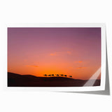 Extra large rolled print depicting a Middle Eastern landscape in muted earth tones, ideal for dining room wall art.