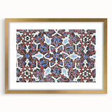 Extra large wall art featuring an abstract depiction of a Middle Eastern landscape in gold and earth tones.