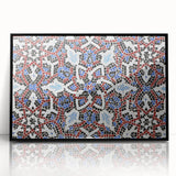 Large abstract wall art of Qatar scenery in black frame, acrylic print, ideal for modern art wall decor.