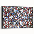 Black and white framed canvas of a vintage Middle Eastern landscape, ideal for bedroom decor.