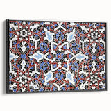 Black and white framed canvas of a vintage Middle Eastern landscape, ideal for bedroom decor.