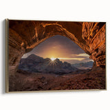 Framed canvas wall art featuring a vintage-style landscape painting of a Middle Eastern scene.