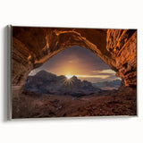 Framed canvas landscape art painting depicting a vintage Middle Eastern scenery in silver, black, and colorful tones.