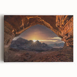 Black and white stretched canvas of a Saudi Arabian landscape, ideal for kitchen wall art.