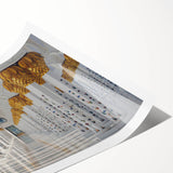 Extra large wall art featuring line art flowers in monochrome, printed on rolled canvas, ideal for large living room decor.