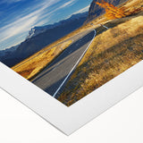 Art deco poster of Canterbury, New Zealand scenery in pastel shades on rolled canvas, suitable for dining room wall art.