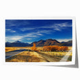 Extra large rolled print of Canterbury, New Zealand, featuring vibrant green landscapes and floral elements.