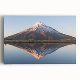 Black and white photograph of Mount Taranaki in New Zealand on stretched canvas, suitable for kitchen wall art.