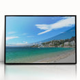 Large abstract wall art of Wellington, New Zealand, in muted earth tones on a framed acrylic.