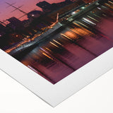 Art Deco poster of Buenos Aires skyline in muted sepia tones on rolled canvas, suitable for dining room wall art.