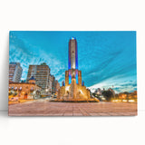 Black and white stretched canvas featuring a serene Argentine landscape, ideal for kitchen wall art or bedroom ambiance.