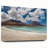 Acrylic print of a Bolivian landscape in muted earth tones, ideal for dining room decor.