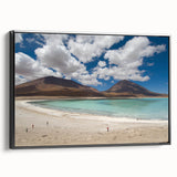 Black and white framed canvas of a Bolivian landscape, ideal for bedroom wall art.