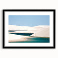 Extra large framed abstract art print depicting a vibrant, colorful Brazilian landscape on textured canvas.