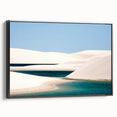 Black and white framed canvas featuring a vintage-style Brazilian landscape, ideal for bedroom wall decor.