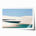 Rolled print of a serene Brazilian landscape with lush greenery and soft blue skies, ideal for dining room wall art.