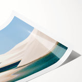 Extra large wall art featuring line art flowers in muted green tones on a rolled print, ideal for large living room decor.