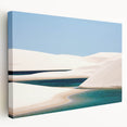Large art print of a Brazilian landscape on stretched canvas, featuring vivid green and blue tones.