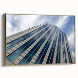 Framed canvas wall art depicting a vintage-style landscape of Santiago, Chile in black and gold tones.