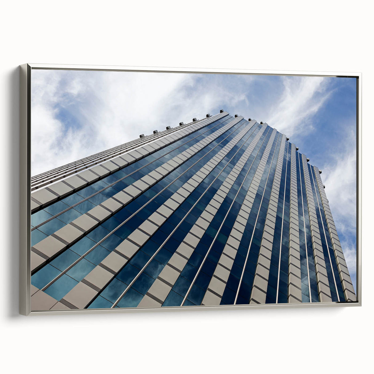 Landscape art painting of Santiago, Chile on a framed canvas.