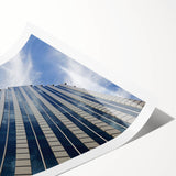 Extra large wall art featuring line art flowers in black on a white background, rolled print format.