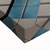 Black and white landscape art painting of Santiago, Chile on stretched canvas, ideal for bedroom wall decor.