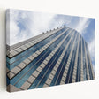 Panoramic view of Santiago, Chile on stretched canvas with muted earth tones, suitable for kitchen wall art.