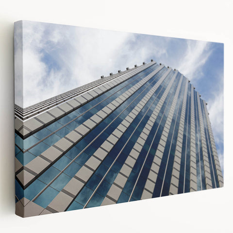 Panoramic view of Santiago, Chile on stretched canvas with muted earth tones, suitable for kitchen wall art.