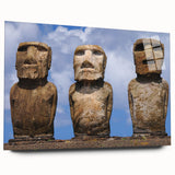 Acrylic print of a large abstract depiction of a South American scenery in muted earth tones.