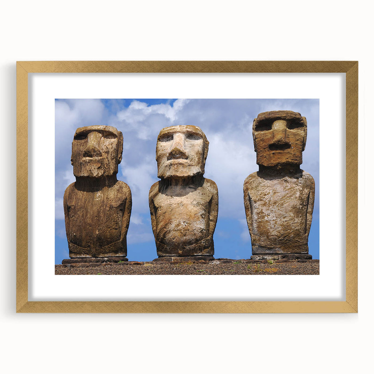 Extra large wall art featuring abstract textures of Chilean landscape in gold frame, ideal for living room decor.
