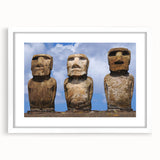 Abstract art print of a Chilean landscape in muted earth tones on a framed white mat, ideal for dining room decor.