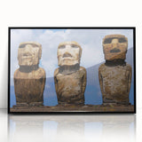 Large abstract wall art depicting a stylized South American landscape in vibrant colors on a black framed acrylic.