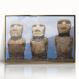 Framed acrylic print of a Chilean landscape in muted earth tones, ideal for modern art wall decor.