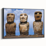 Black and white framed canvas of a Chilean landscape, ideal for bedroom wall art.