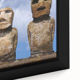 Framed canvas depicting a textured, colorful South American landscape in black, ideal for living room decor.